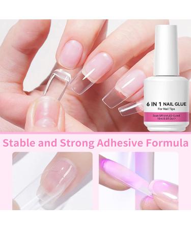 Nail Gangrer 6-in-1 Structure Gel Primer Basrock and Rhinestone Lim | Multifunctional Gel for Nail Extension and Shaping - Easy to Use for Women Girls Beginners and - Buy Online on GoSupps.com