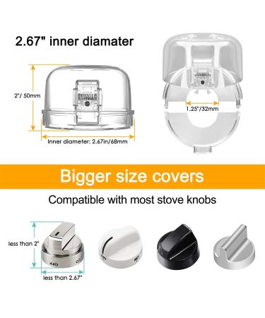Child Safety Stove Knob Covers - Universal Gas Oven Knob Covers with Strong Adhesive for Baby Proofing - Clear Toddler Safety Knob Covers - Buy Online on GoSupps.com