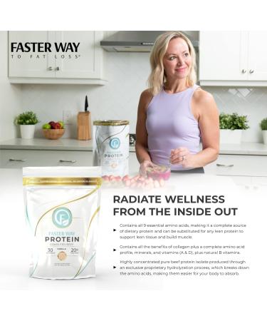 Grass Fed Vanilla Protein Powder 660g | Dairy-Free Beef Isolate with 9 Essential Amino Acids | Non-GMO | Fast Track to Fat Loss - Buy Online on GoSupps.com