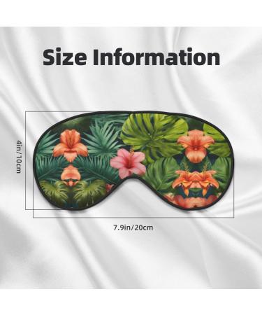 Tropical Leaves & Flowers Sleep Mask - Adjustable Breathable Eye Mask for Comfortable Sleep | Shop Internationally - Buy Online on GoSupps.com