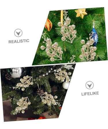 ABOOFAN 20pcs Christmas Imitation Berries Wreath Flower Garland Decor Christmas Berries Simulation Berries Branch Artificial Berry Branches Xmas Berries Christmas Tree Foam Accessories Golden 19X5X5CM - Buy Online on GoSupps.com