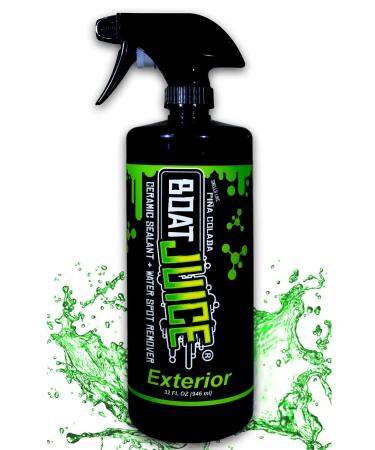 Boat Juice - Exterior Cleaner - Ceramic SiO2 Sealant - Water Spot Remover - Gloss Enhancer - Pina Colada Scent - 32oz Sprayer Bottle