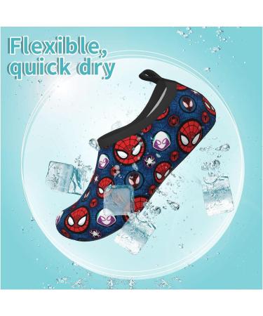 Superhero Kids Water Shoes - Non-Slip Quick-Dry Aqua Shoes for Beach, Swimming, Surfing - Boys Girls 9-10.5 Little Kid - Buy Online on GoSupps.com