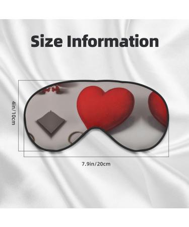 Romantic Reds Heart Print Eye Mask - Double-Sided Soft & Light Blocking for Better Sleep Quality - International Shipping Available - Buy Online on GoSupps.com