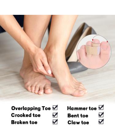 10 Pcs Non-Slip Hammer Toe Straightener for Comfortable Wear | Toe Corrector to Treat Overlapping & Crooked Toes, Prevent Secondary Trauma - Buy Online on GoSupps.com