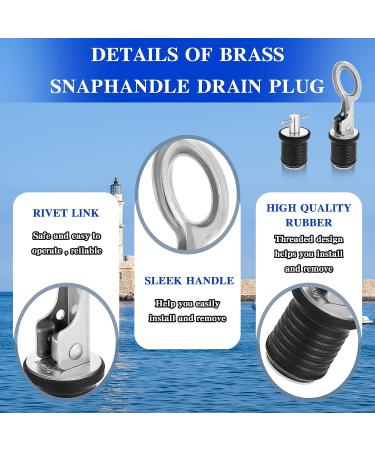 Amyhill 2 Pcs Snap & T Handle Drain Plug Set - 1 Inch Boat Drain Plugs | Stainless Steel Classic Style Marine Accessories - Buy Online on GoSupps.com