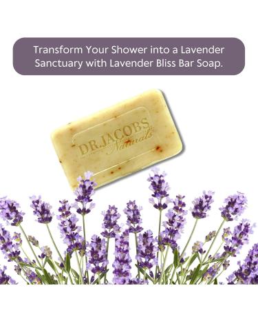 Dr Jacobs Naturals Triple Milled Loofah Exfoliating Castile Bar Soap - Luscious Lavender 5 oz | Buy Internationally - Buy Online on GoSupps.com