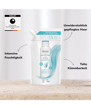 Lavera Refill Bag Basis Sensitiv Shampoo - Moisture & Care | Vegan Natural Cosmetics | Silicone-Free | 500 ml - Buy Online on GoSupps.com