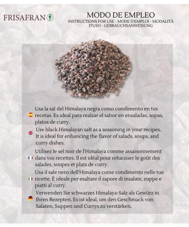 FRISAFRAN Coarse Himalayan Black Salt 1kg coarse black Himalayan salt 100 natural Kala Namak Salt Black salt season condiment Healthy Himlayan black salt Unrefined Without additives - Buy Online on GoSupps.com