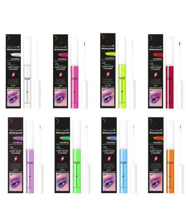 G n rique Waterproof Eyeliner Pencil 8 Long-Lasting Colors - Water-Resistant Eye Makeup | For Everyday Parties Events Home Travel Outdoors Weddings Nights Out Women and Girls