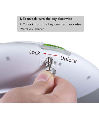 28 Day Automatic Pill Dispenser with 6 Alarms, Flashing Light, and Locked Cover - Standard Edition - Buy Online on GoSupps.com