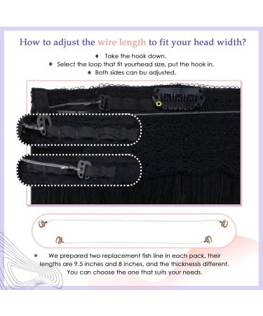 Vivien Black Wire Extensions | Real Hair 12 inch/30cm 80g | Best Real Hair Wire Extensions for Effortless Volume - Buy Online on GoSupps.com