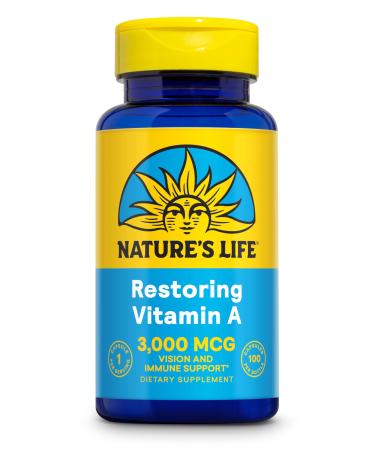 Nature's Life Vitamin A 10 000 IU | 100 ct 100 Count (Pack of 1)