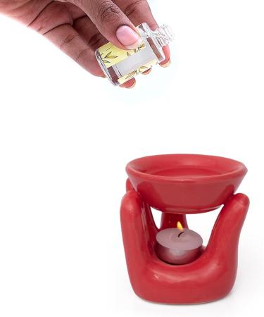 Handmade Ceramic Scented Aroma Oil Burner & Diffuser - Wax Melt Warmer for Aromatherapy Home Decor & Housewarming - Perfect for Frankincense & Lavender Essential Oils - Buy Online on GoSupps.com