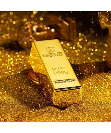 Shimmery Metallic Glitter Lipstick - Gold Bar Design | Long Lasting & Waterproof Lip Makeup 3.5g - Buy Online on GoSupps.com