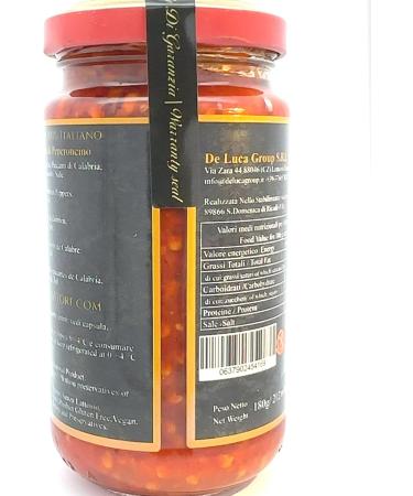 Calabrese De Luca Chili Cream Glass Jar 180g 100% Italian Made In Calabria - Buy Online on GoSupps.com