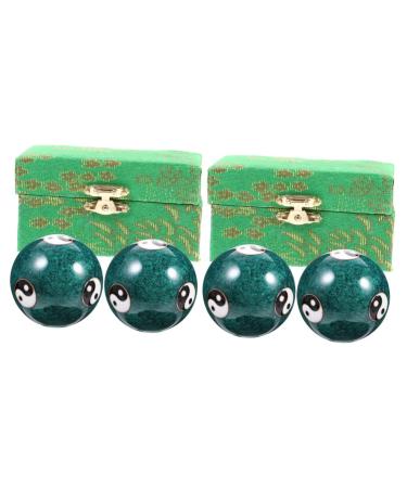 Fomiyes 4 piece of health massage handball stress balls stress balls baoding balls with bell play hand massage massage ball stress ball massage balls metal massage balls for hand exercises