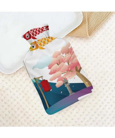 Japan Hot Water Bottle with Plush Cover - Cozy Hand Warmer for Adults & Kids - 26.5x15.3cm - International Shipping Available - Buy Online on GoSupps.com