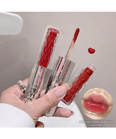 Moisturizing Liquid Lipstick Double-ended Matte Lip Gloss with Clear Lip Oil Mirror Finish Long Lasting Waterproof Gift Set for Girls and Women (2 Colors) - Buy Online on GoSupps.com
