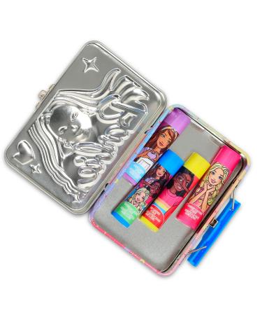 Barbie Lip Balm Set - Bundle with 4 Moisturizers with Swirl Flavors Carrying Tin Stickers and More | Barbie Lip Balm Kit for Kids - Buy Online on GoSupps.com
