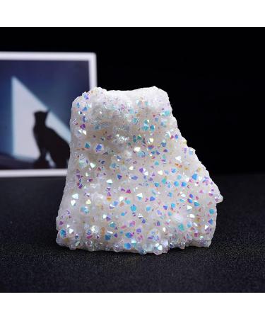 Crystals and Stones Minerals Rough Natural Electroplated White Crystal Stone Cluster for Home Office Decoration QINTINYIN 200-250g White - Buy Online on GoSupps.com