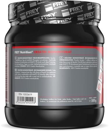 Frey Nutrition Creatine Monohydrate 500g - Premium Quality for Enhanced Performance - International Shipping Available - Buy Online on GoSupps.com