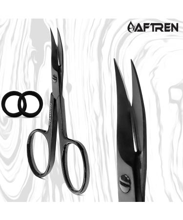 J2 Professional Nail Scissors Stainless Steel Manicure Scissors Sharp Curved Blade Cuticle Scissors Beauty Toenail Scissors for Women Men 4 inch Black - Buy Online on GoSupps.com
