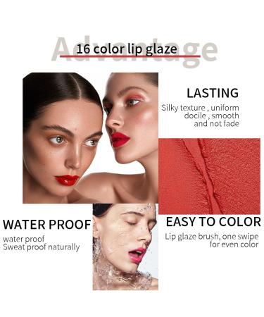 Long Lasting Matte to Glitter Liquid Lipstick - 16 Color Waterproof Lip Gloss | Sparkly Metallic Shimmer for Women - Buy Online on GoSupps.com