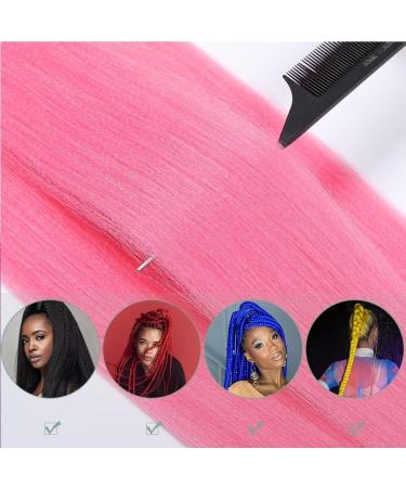 YDDM 20 Inch Pre-Stretched Pink Braiding Hair Extensions - 6 Packs Jumbo Braids for Art Hair Styles - Buy Online on GoSupps.com