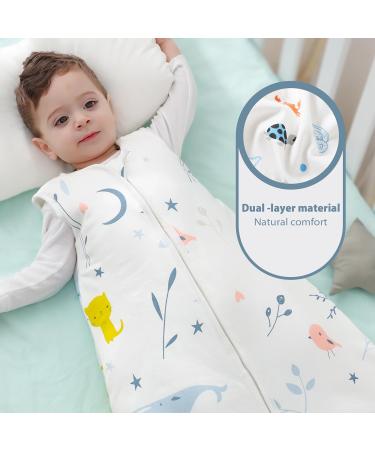 Mosebears 2.5 Tog Baby Winter Sleeping Bag 100% Cotton | Animal Design | 18-24 Months - Buy Online on GoSupps.com