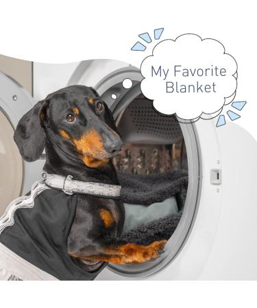 Kritter Planet Waterproof Pet Blanket 80x60 - Pee & Urine Proof Dog Blanket for Couch Bed - Reversible Furniture Protector Cover - Liquid Proof Blanket for Large Dogs - Lt Gray/Dk Gray - Buy Online on GoSupps.com