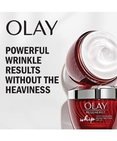 Olay Regenerist Whip Face Moisturizer SPF 25 Bundle | 1.7 oz + Travel Size SPF 25 Face Moisturizer - Buy Online on GoSupps.com