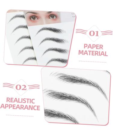 MAGICLULU 6 Pcs 3d Eyebrow Stickers Waterproof Bionic Eyebrow Makeup Women's Model Head Eyebrow Trimming ze001x3pcs Blackx3pcs - Buy Online on GoSupps.com
