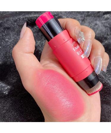 Matte Cream Blush Stick - 3-in-1 Makeup Glow in Rose Pink - 8.00g - Buy Online on GoSupps.com