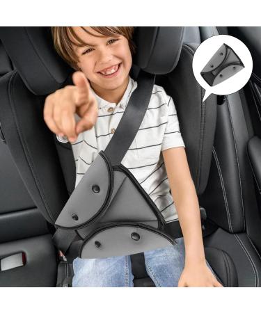 Kuryt Seat Belt Adjuster for Kids - 2PCS Seat Belt Pads for Safety and Comfort - Triangle Positioners for Baby Toddlers - High Elastic Sponge - Grey - Buy Online on GoSupps.com