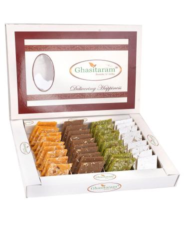 Ghasitaram Gifts Sweets - Pure Assorted Kaju Katlis 400g 400 gms