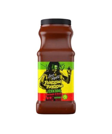Jerk Barbecue Sauce 1L. Levi Roots Reggae Reggae Marinade and sauce- Vegetarian - Vegan -Tangy Jerk BBQ Marinade and Sauce with Scotch Bonnet Chillies Allspice and Herbs Blend. Chilli rating - 2