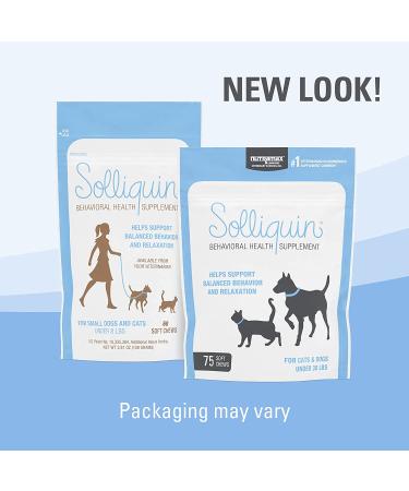 Solliquin Calming Supplement for Dogs & Cats - 75 Ct Chewable Tablets - Buy Online on GoSupps.com