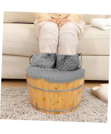 FRCOLOR Thermal Insulation Foot Bath Cover Bucket Holder Foot Bucket Protector Sauna Foot Bath Accessory Bucket Sleeve Dual Bucket Foot Basin Cover Foot Soaking Dual Basin Cover 26.00X26.00X15.00CM Grey - Buy Online on GoSupps.com