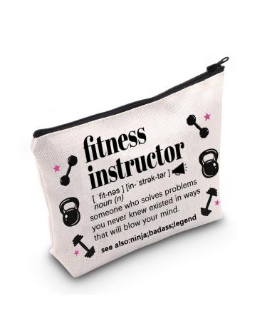 TSOTMO Fitness Instructor Gift Fitness Workout Zipper Makeup Toiletry Bags For Fitness Coach Bodybuilder Gift Fitness Lovers Gift Fitness Trainer Appreciation Gift (Fitness Instructor)