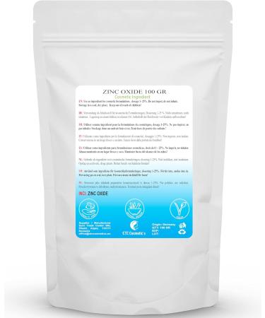 Euro Trade Center Zinc oxide powder zinc oxide powder 100 gr Cosmetic ingredient high purity material nonnano 100 g 1er Pack - Buy Online on GoSupps.com