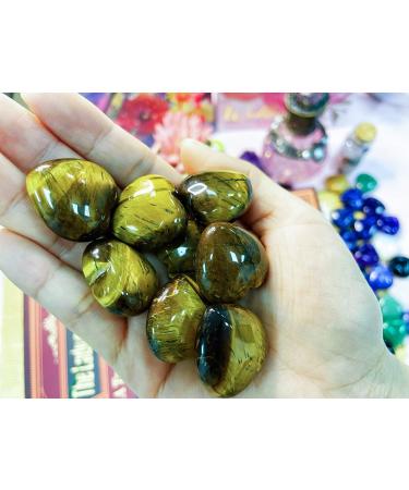 Xiannvxi 5pcs Tiger Eye Heart Stones - Natural Healing Crystals for Love & Meditation | International Shipping - Buy Online on GoSupps.com