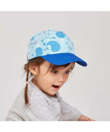 LANGZHEN Kids Cotton Baseball Cap - Adjustable Sun Hat for Girls Boys - S Lake Blue Whale - Buy Online on GoSupps.com