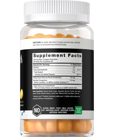Horb ach Probiotic Gummies | 60 Count | 1.5 Billion with Prebiotic | Adult Supplement for Women and Men | Doctor Formulated | Tropical Flavor | Vegan Non-GMO and Gluten Free | Berkshire Labs - Buy Online on GoSupps.com
