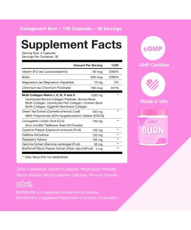 Obvi Burn Box Bundle 24-Hour Support System with 5 Types of Collagen for Wellness Recovery and Vitality Hydrolyzed Collagen Peptides Green Tea Extract and Ashwagandha for Overall Health - Buy Online on GoSupps.com