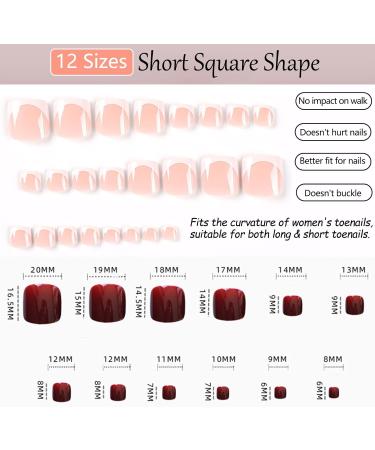French False Toenails - Nude Fake Toe Nail - Stick on Toenails with Nail Glue - Acrylic Press on Toenails - Toe Nail Extensions with Short Nail Tips - Nail Art Set for Women Girls - Buy Online on GoSupps.com