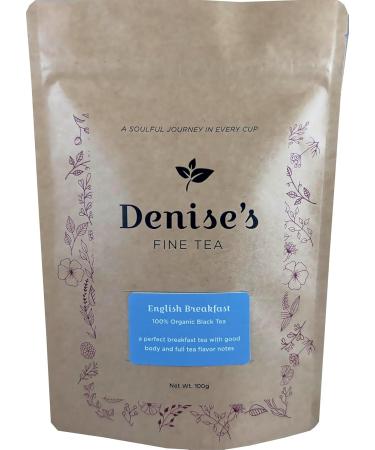 Denise's Fine Tea USDA Organic Decaf English Breakfast Black Tea Decaf Black Tea Loose Leaf (100g) Decaf English Breakfast - decaf black tea 100 g (Pack of 1) - Buy Online on GoSupps.com