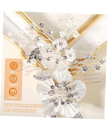 Angoily Bridal Hair Accessories Flower Hair Combs Wedding Headdress Red Flower Hair Comb Wedding Hair Clip Bridal Headpiece Pearl Tiara Abs Bridesmaid Hair up Mori Department - Buy Online on GoSupps.com