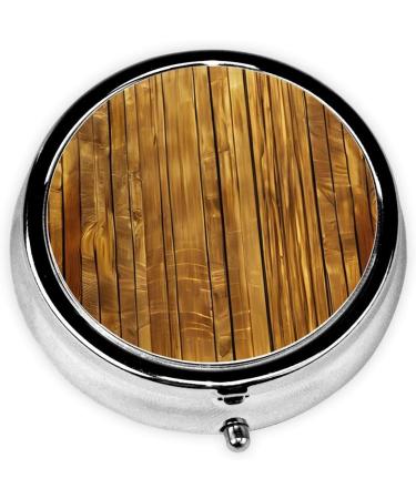 Gold Sequin Sparkle Round Pill Box | 3 Compartment Portable Travel Medicine Organizer - Mini Decorative Pill Case for Vitamins & Tablets - Buy Online on GoSupps.com
