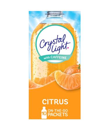 Crystal Light Sugar-Free Energy Citrus On-The-Go Powdered Drink Mix 10 Count Sugar-Free Energy Citrus 1 Count (Pack of 10)